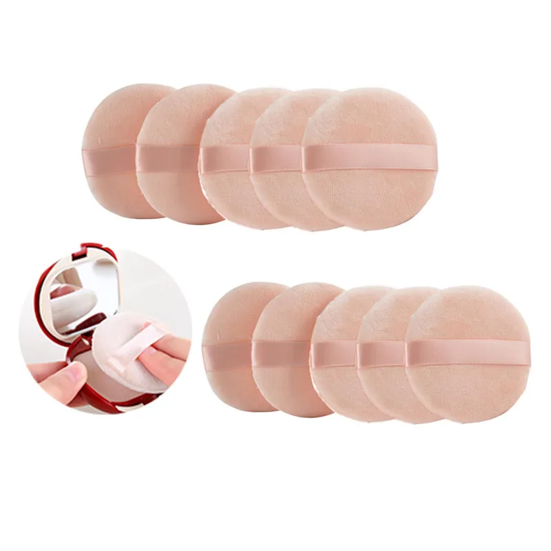 10 шт. профессиональные мягкие косметические спонжи круглой формы для нанесения