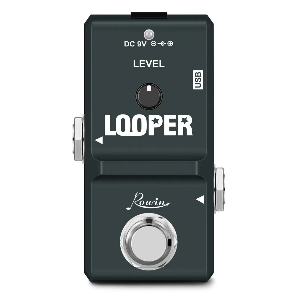 

Electric Guitar Effect Pedal With USB Cable User Manual ROWIN LN-332 Looper Guitar Pedal Nano Series Loop Aluminum Alloy Musical