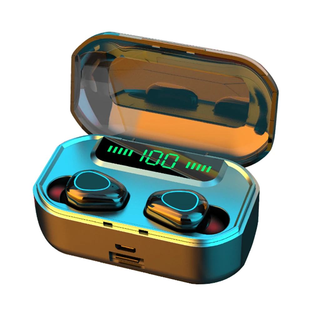 

Bluetooth 5.0 Earphones Stereo Headphones G20 TWS Wireless with Charging Case Easily Carrying Lightweight Earphone Part