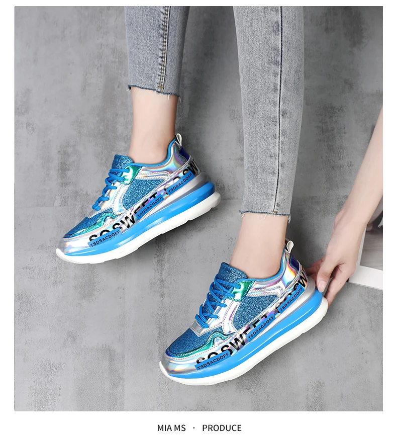 Кроссовки на платформе; модная женская обувь; сезон весна-осень; Basket Femme; женская обувь из вулканизированной кожи; кроссовки на массивном каблуке; zapato mujer; повседневная обувь