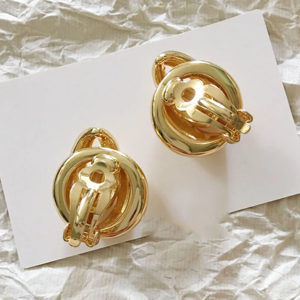 2019 модные золотые серьги-клипсы с морской улиткой в виде раковины без пирсинга