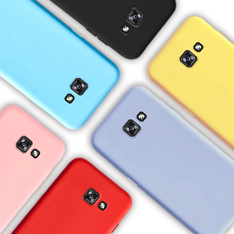 Чехол конфетного цвета для Samsung A5 2017 силиконовый мягкий чехол из ТПУ телефона Galaxy