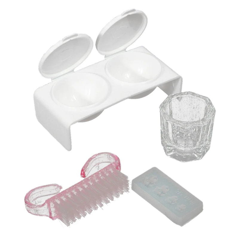 

Acrylic Nail Art Set Liquid Polymer Powder UV Gel Tips Forms Manicure Tool Kit Nail Gel