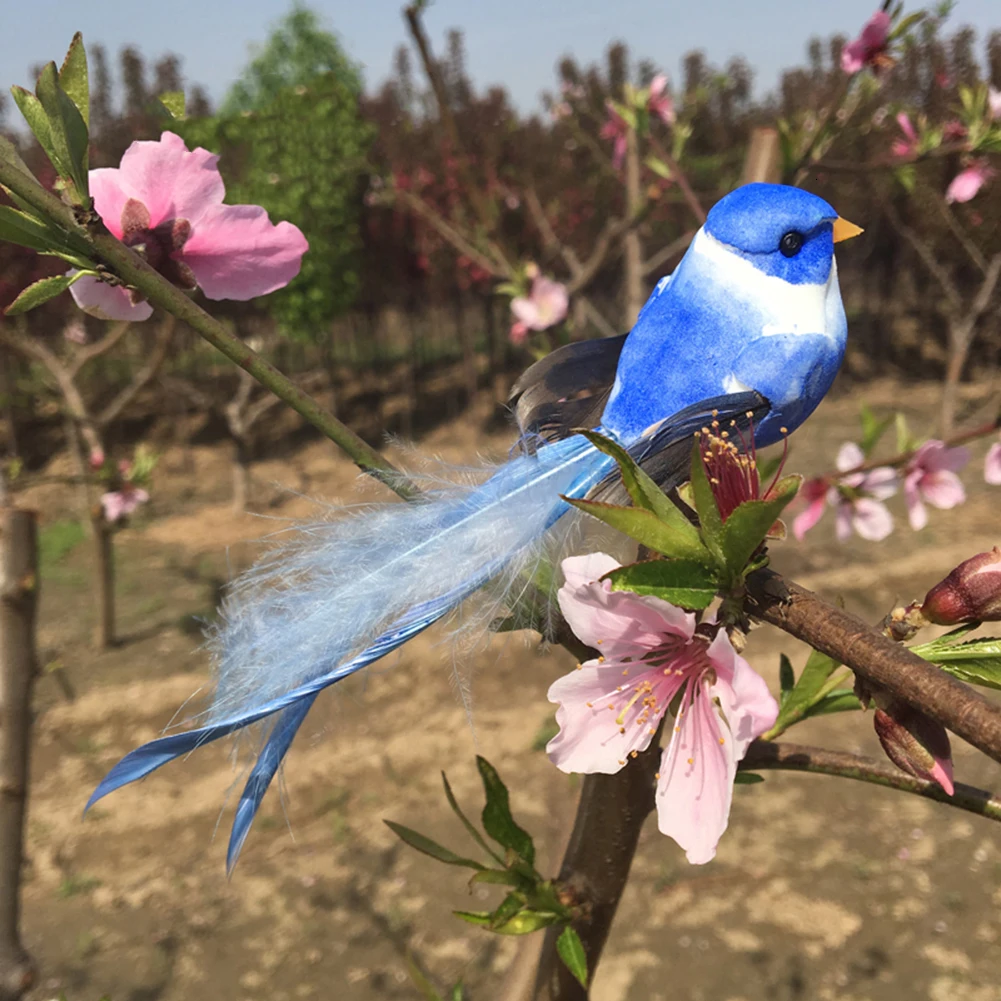 Искусственная пена перо птица декоративная фигурка Газон Двор Декор для сада |