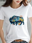 Harajuku футболка женская Эстетическая Футболка с принтом носорога Новая летняя футболка Женские футболки одежда Забавные футболки с графикой животных