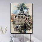 Художественный плакат на холсте Акварель, настенный постер для гостиной, спальни, картина для домашнего декора