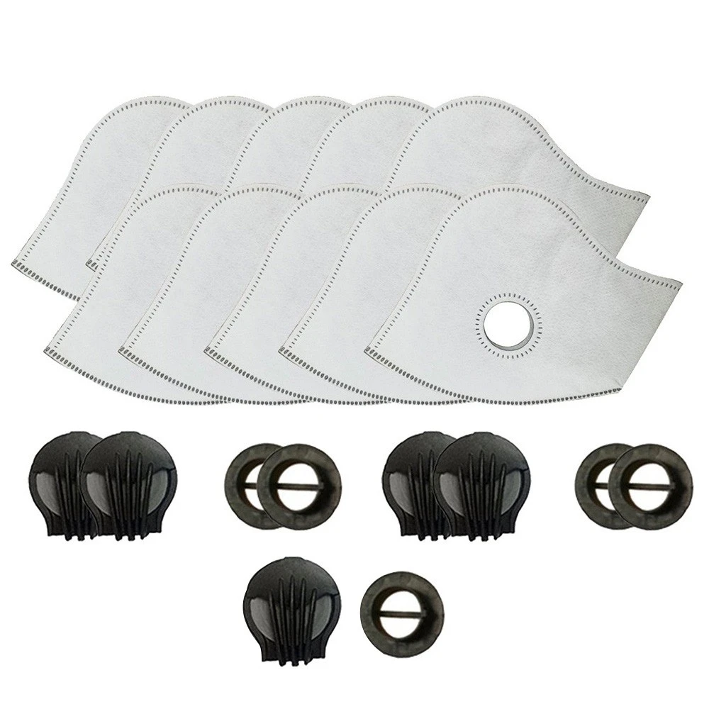 Набор из 10 фильтров с активированным углем PM2.5 и 5 выпускных клапанов маска от