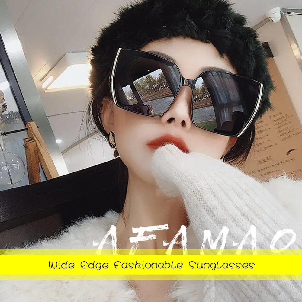 Модные ретро простые большие солнцезащитные очки с широкой оправой|Водительские