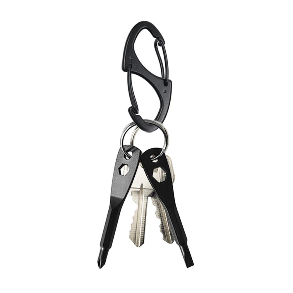 

Mini Slotted Screwdriver EDC Multifunction Tool with Keychain Pocket Repair Tool Travelling Easy Carrying Portable Parts