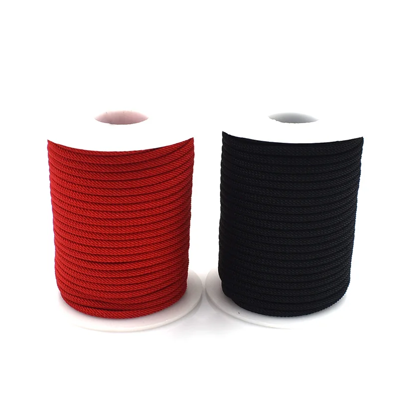 

20 Meter 3/4mm Width Red/Black Nylon Rope Chain For DIY Bracelet/Necklace Making Handmade Jewelry Accessories Wholesale