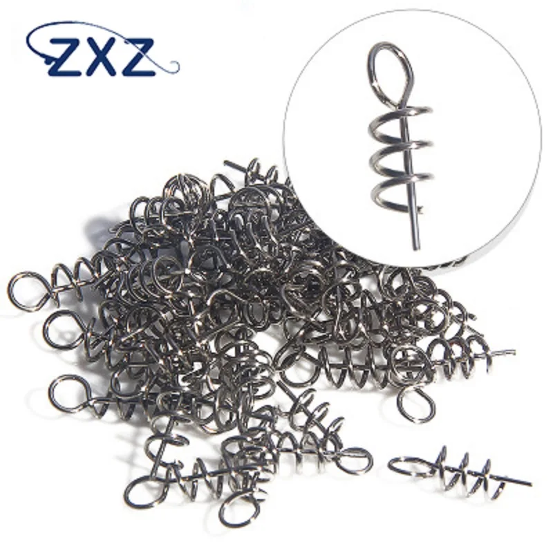 50 штук мягкие приманки пружинный фиксатор Нержавеющая сталь Luya шпильки