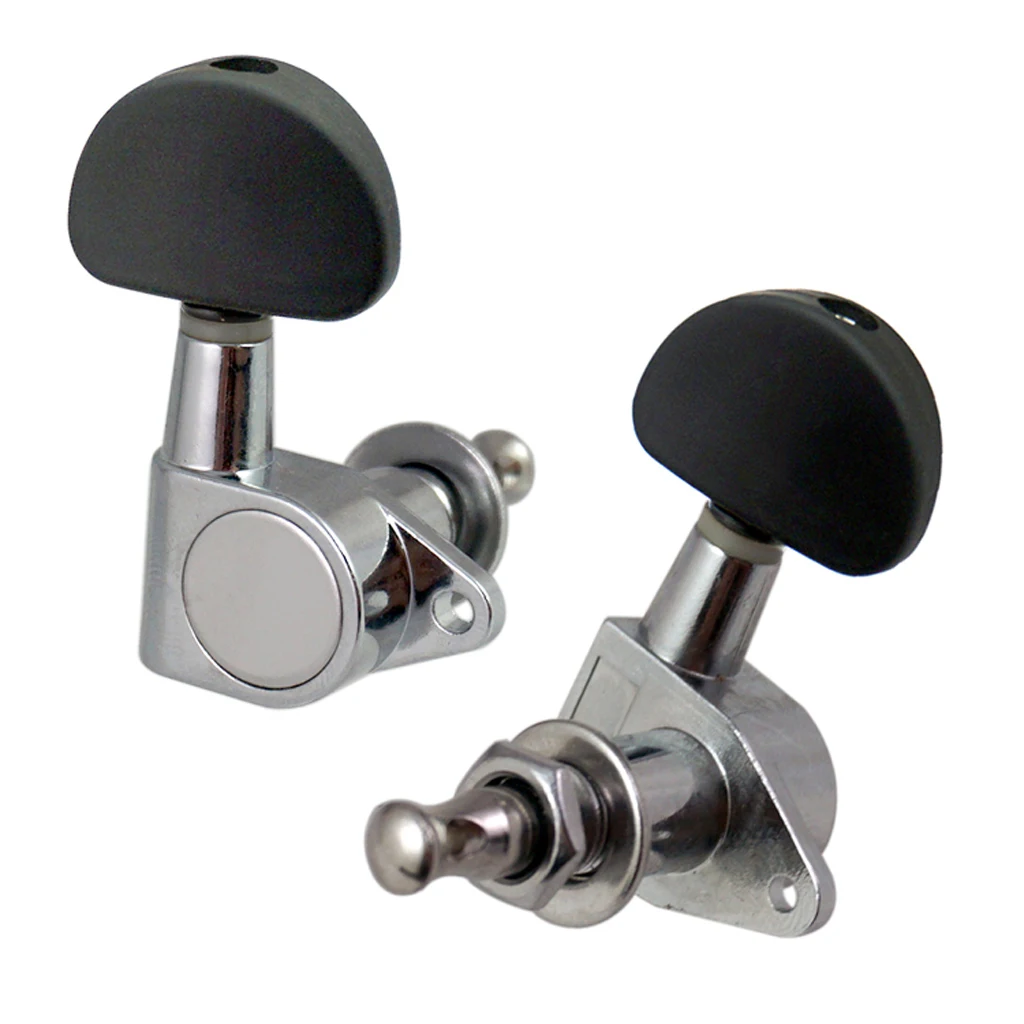 

6 Pcs Silver Sealed Guitar String Tuning Pegs Keys - 3 Left 3 Right - Guitar