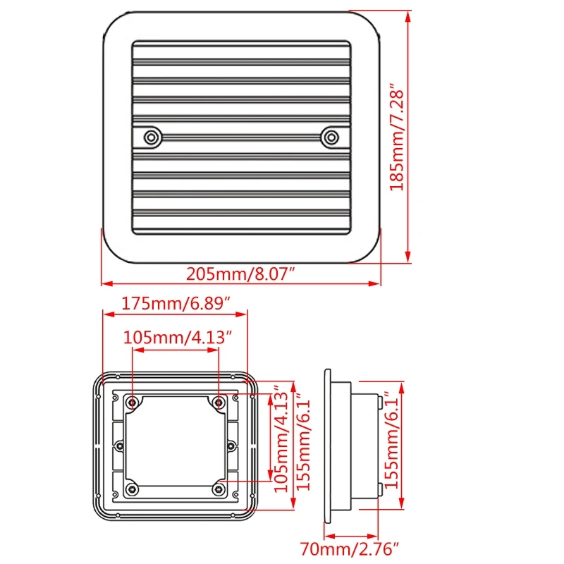 

12V Fridge Vent with Fan for RV Trailer Caravan Side Air Strong Wind Exhaust A0NE