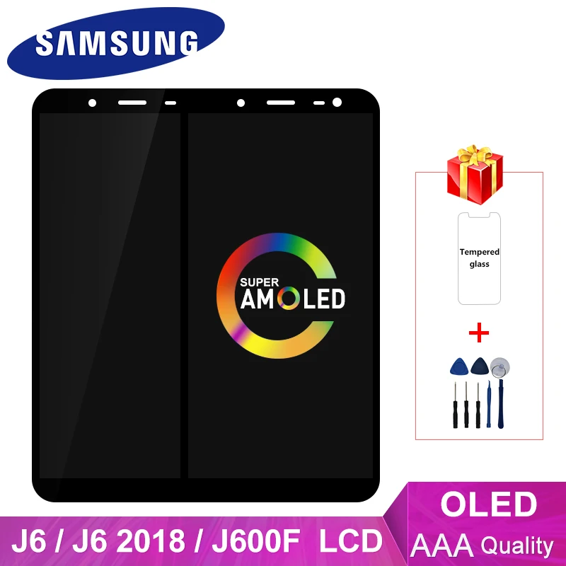 Супер AMOLED для samsung Galaxy J6 J600 ЖК сенсорный экран дисплей запасные части с J6 J600F дисплей