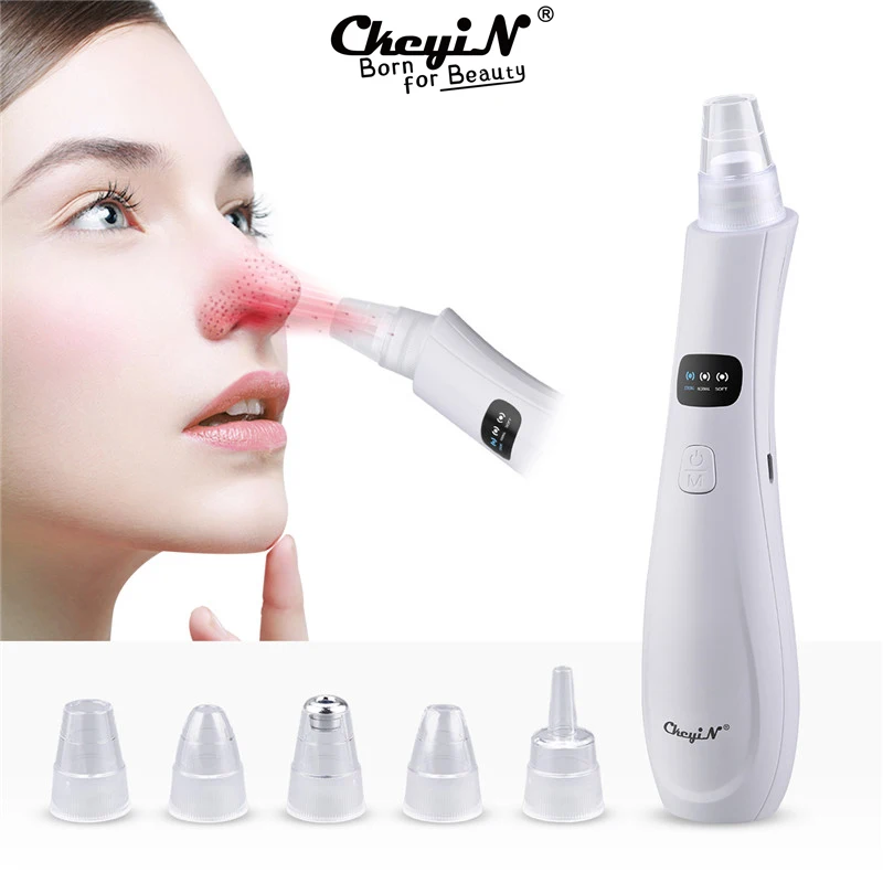 

Ckeyin Blackhead Remover Face Nose Deep Cleaner Pore Acne Pimple Removal Vacuum Suction Facial Diamond Beauty Clean Skin Tool