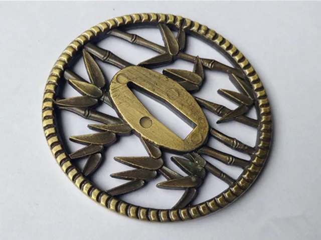 Сплав бамбука Tsuba Guard для японского самурайский меч катана Wakizashi Knives | Дом и сад