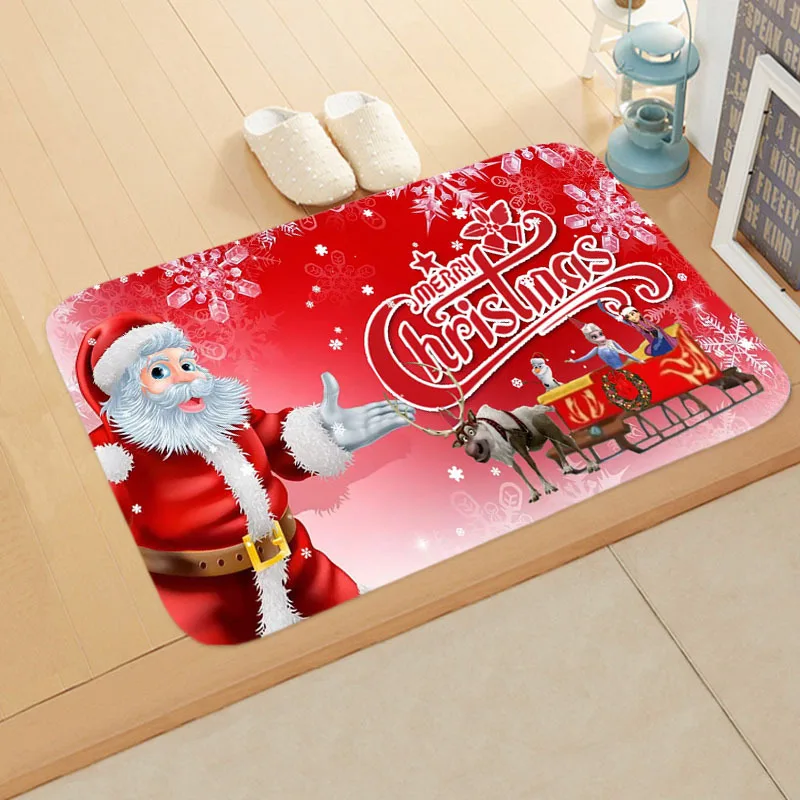 2020 Christmas Mat Outdoor Carpet Doormat Santa Ornament Christmas Decoration for Home Xmas Navidad Deco Noel New Year Gift