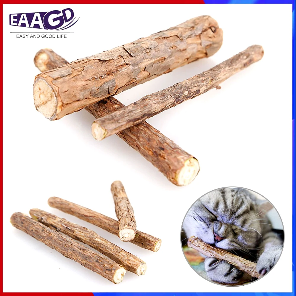 Кошачьи кошачьи палочки деревянные игрушечные растения органические