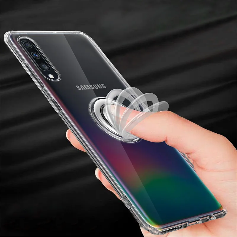 Для samsung Galaxy A70 чехол Clear кольцо из ТПУ телефонные чехлы для samsung A10 A20 A20e A30 A30s A40 A50 A50s A60 A70 A80 A90 чехол