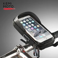 kemimoto bike bag upper tube bag waterproof touch screen mobile phone holder bag multi function bicycle equipment