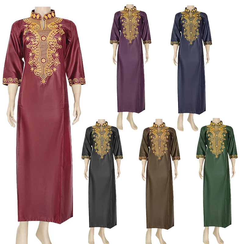 Бесплатная доставка, абайя, африканская Роба, батик, ткань, одежда для Рамадана, вышивка, кафтан, джибаб, исламское мусульманское платье, гал...