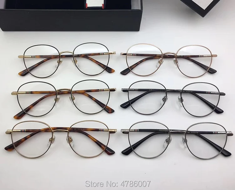 Luxury Brand Designer Optical Eyeglass Frames Retro Round Women Prescription Men Eyewear with original box | Аксессуары для одежды