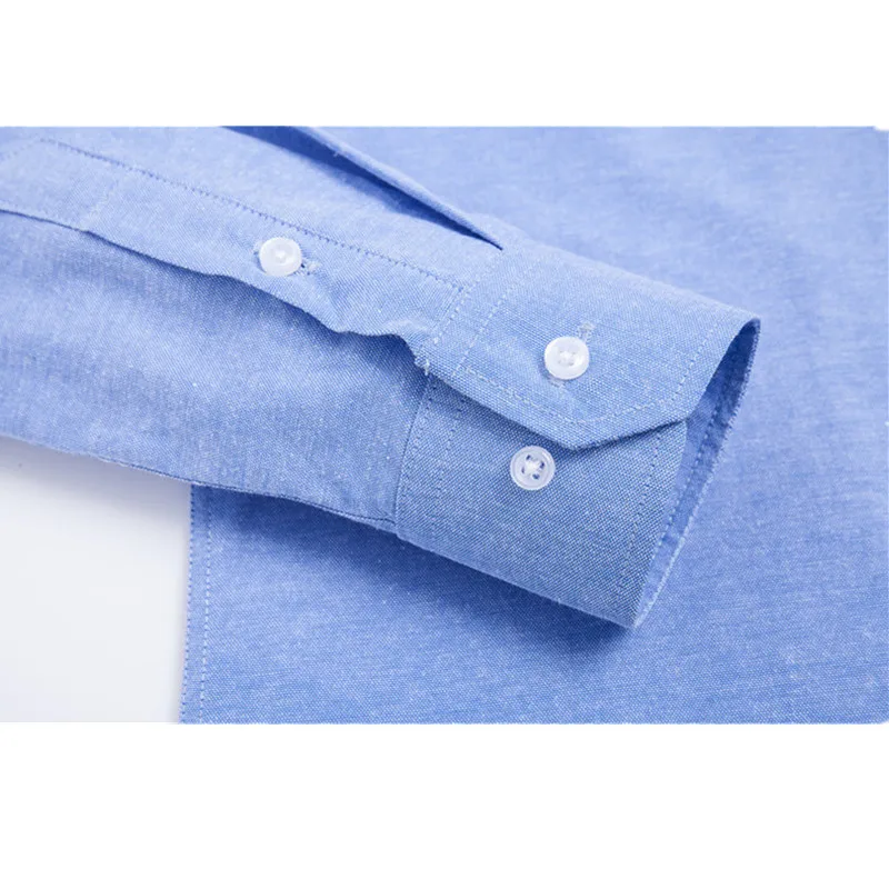 

VISADA JAUNA US Europe XXL 2018 Men Shirt Solid Color Cotton Casual Business Male Brand Clothing Chemise Homme Blue Dress