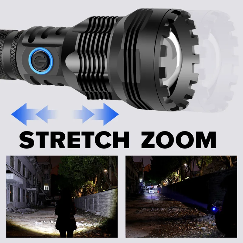 2020 Newest Quad-core Most Powerful LED Flashlight XLamp XHP70.2 XPH50.2 Zoomable 3 lighting modes Torch Use 26650 for Camp | Лампы и