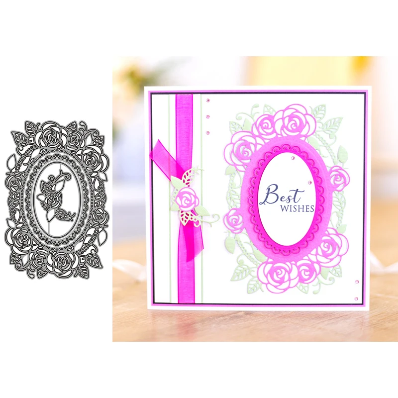 

Lace New 2021 Metal Cutting Dies for Scrapbooking Mold Cut Stencil Handmade Tools DIY Card Make Mould Model Craft Decoration