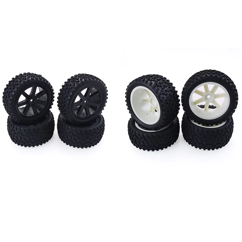 

4 шт. 1/10 RC грузовик резиновые шины колеса колесные диски из сплава, замена шин для ZD Racing Buggy Crawler автомобиль RC модель Запчасти