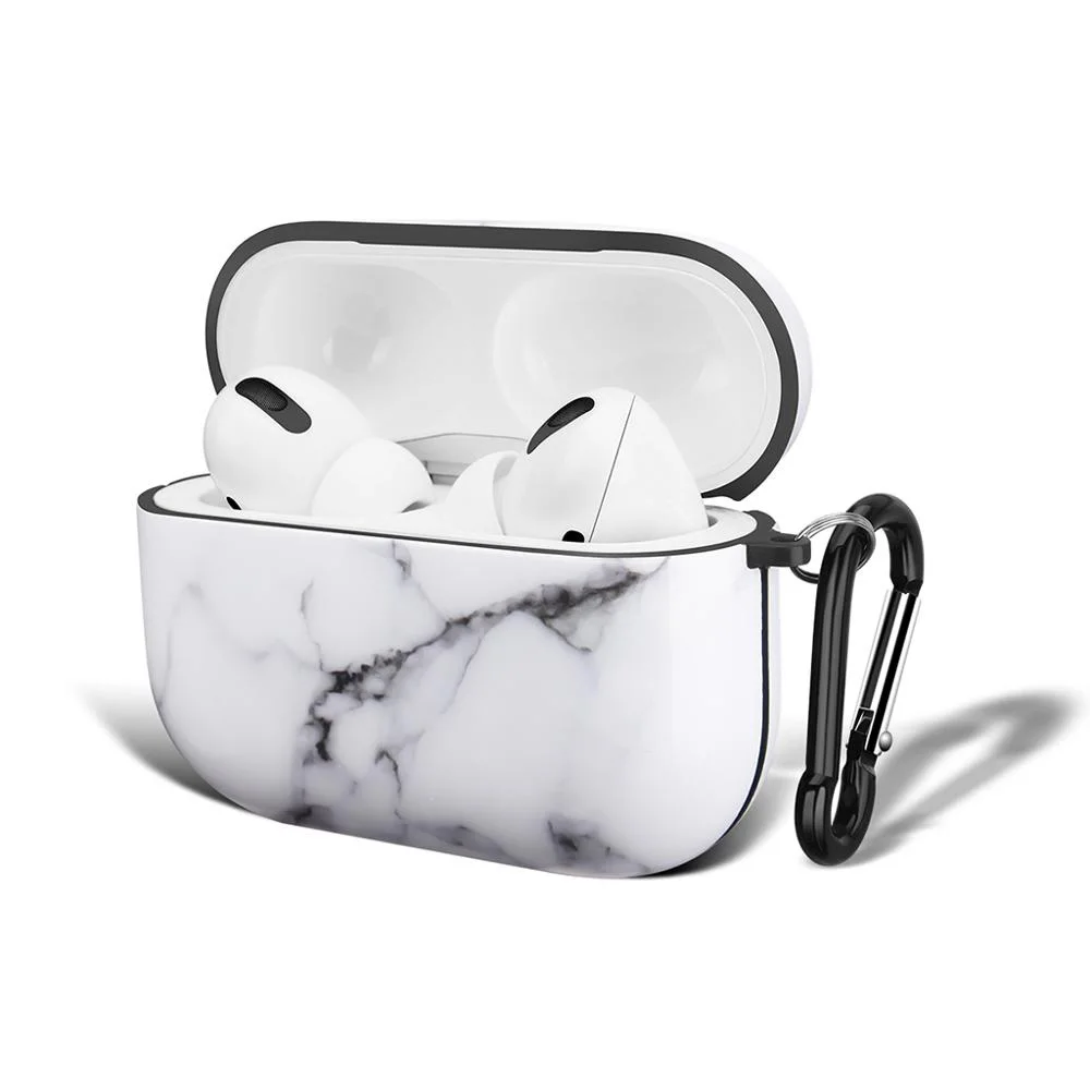 

IMD Soft TPU Earphone Case For AirPods Case Custom White Marble Cover For Apple Airpods Pro Protective Case