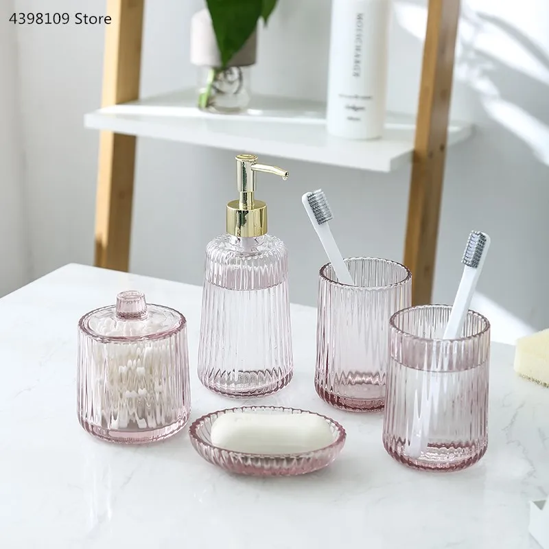 5 шт./принадлежности для ванной комнаты/модный розовый держатель зубных