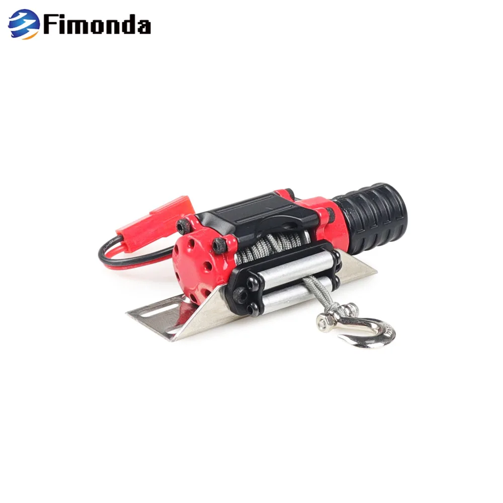Winch Автоматическая лебедка красный и беспроводной пульт дистанционного управления приемник для 1/10 RC Гусеничный автомобиль осевой SCX10 Traxxas TRX4 D90 KM2 TF2 Tamiya - Цвет: Winch
