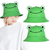 fashion frog bucket hat for women summer autumn plain women panama outdoor hiking beach fishing cap sunscreen female sunhat bob
