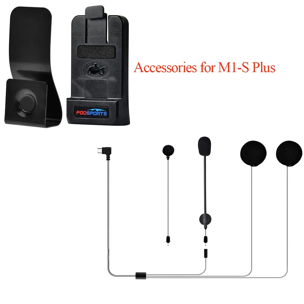 Fodsports Motorcycle Bluetooth Helmet Headset Intercom Accessories for M1-S Plus Earpiece Earphone with Microphone Clip M1S | Автомобили и