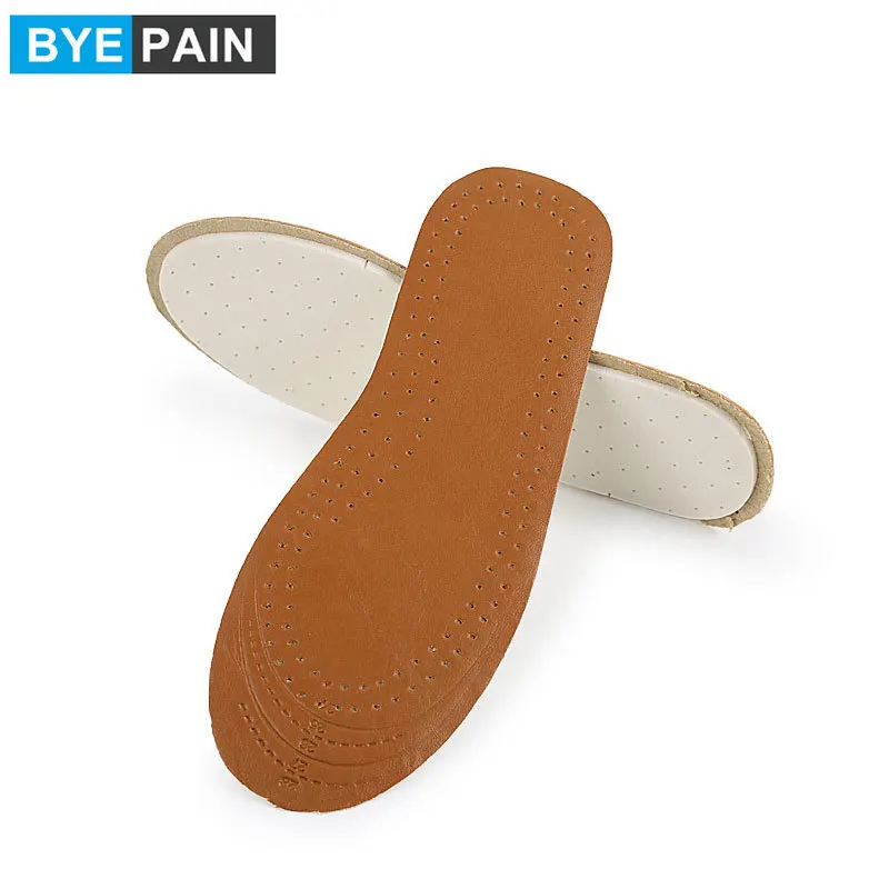 1 пара BYEPAIN дышащие дезодорирующие кожаные стельки мгновенно впитывают пот