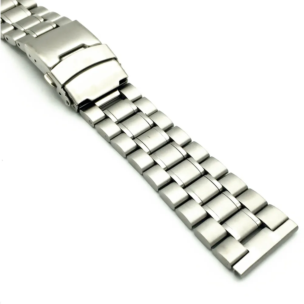 

Black Stainless Steel Watchbands Bracelet 18mm 20mm 22mm 24mm Solid Metal Watch Band Men Strap Accessories