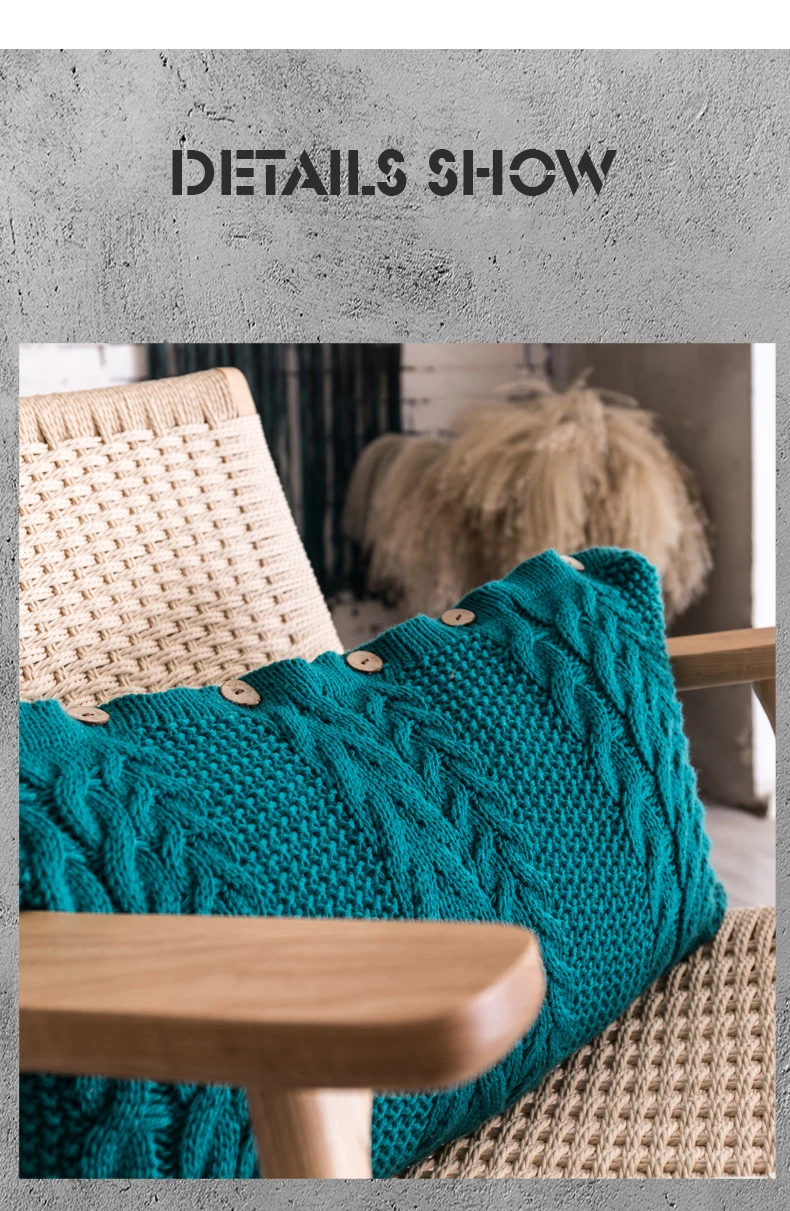 Роскошный модный шерстяной дизайнерский удобный серый зеленый чехол для подушки