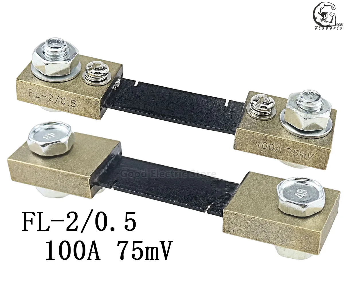 100A 75mV FL-2 100A 50A 30A 20A 10A 5A/75mV внешний шунт измеритель тока шунт резистор для цифрового амперметра Ампер Вольтметр ваттметр метр - Цвет: 100A 75mV