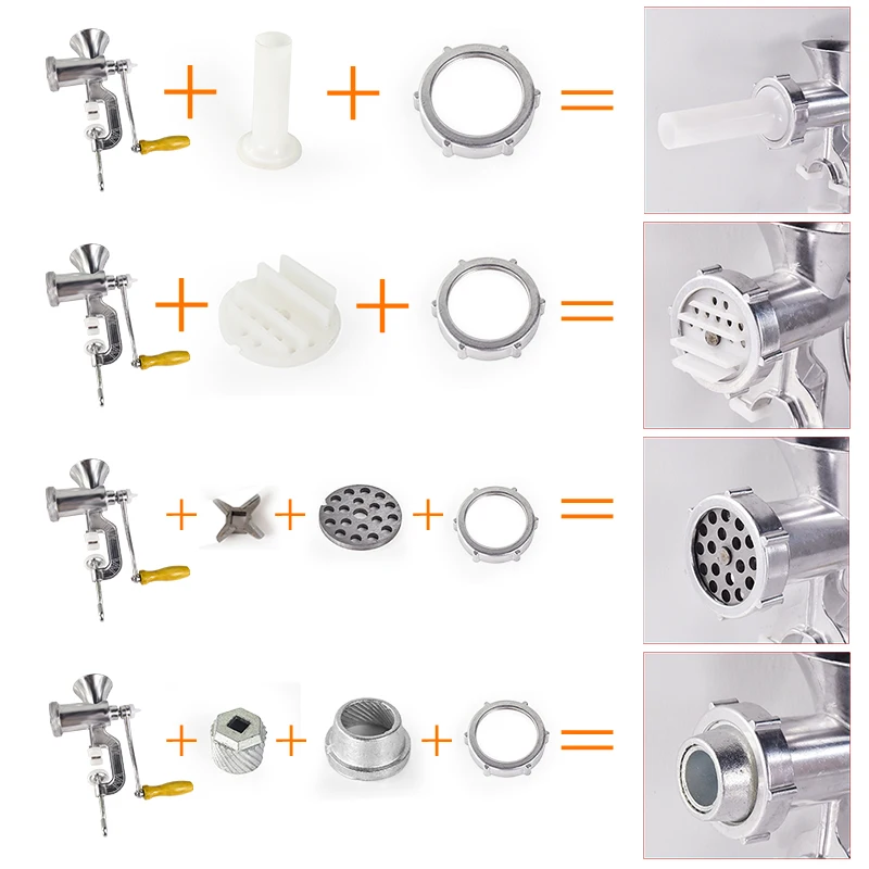 Ручная мясорубка из алюминиевого сплава измельчитель для сосисок и говядины с