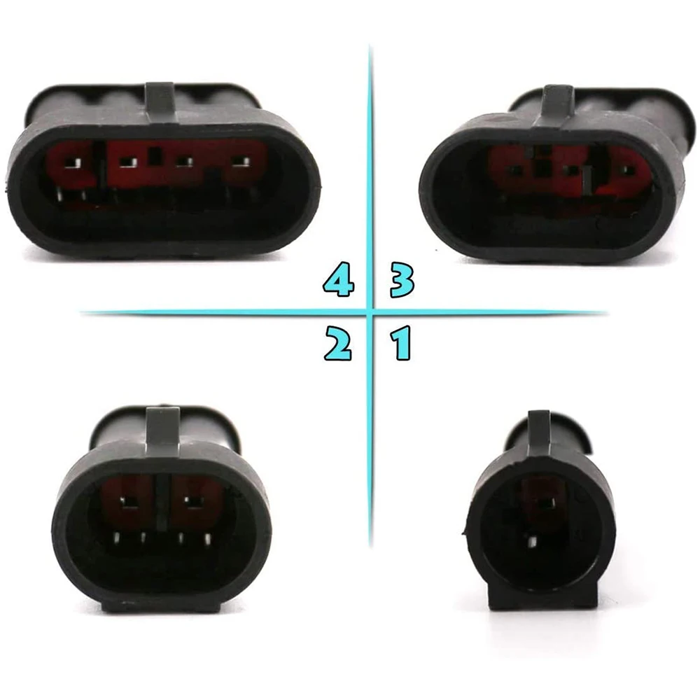 352 шт. водонепроницаемые автомобильные коннекторы для проводов 1/2/3/4 контактов |