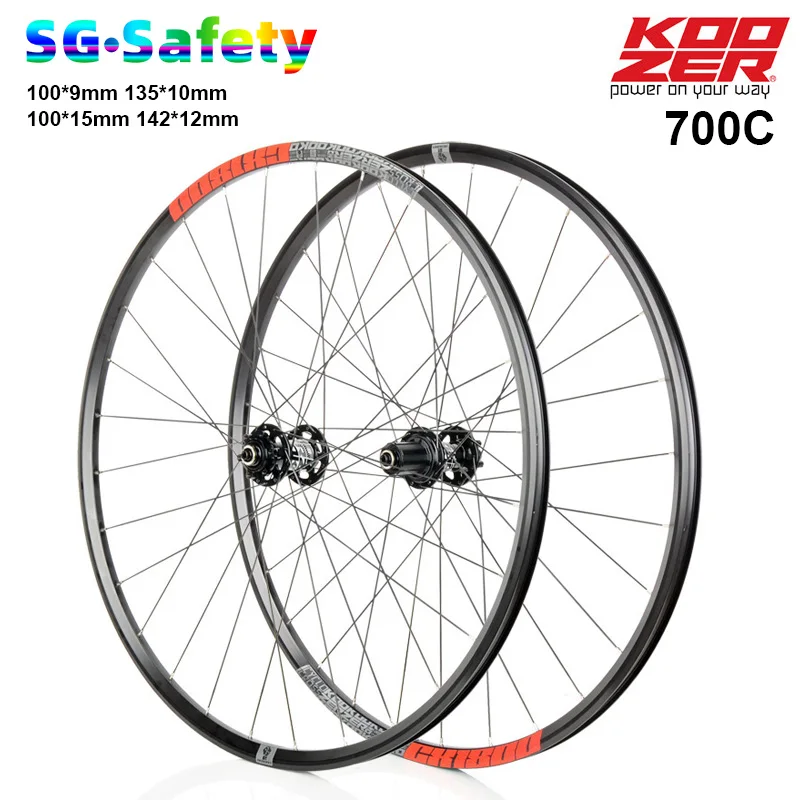 KOOZER bike wheelset CX1800 gravel off-road Road bike wheel set Aluminum alloy disc brake 700c 28H sealed 4 bearing bike wheels