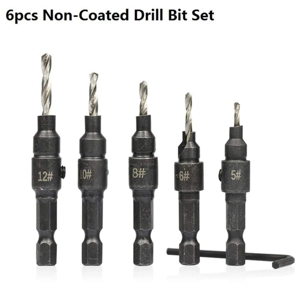 Набор сверл с шестигранным хвостовиком 6 шт. деревообрабатывающее отверстие
