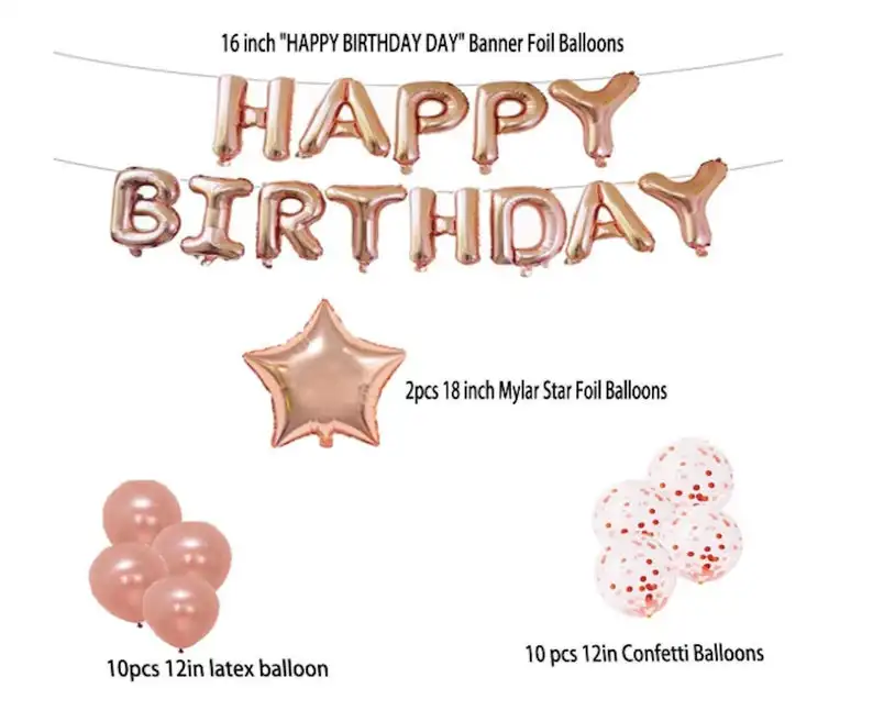 23 шт. 20th Number Happy birthday party Decoraions Kids Globos 20 день Рождения Розовое Золото воздушный шар