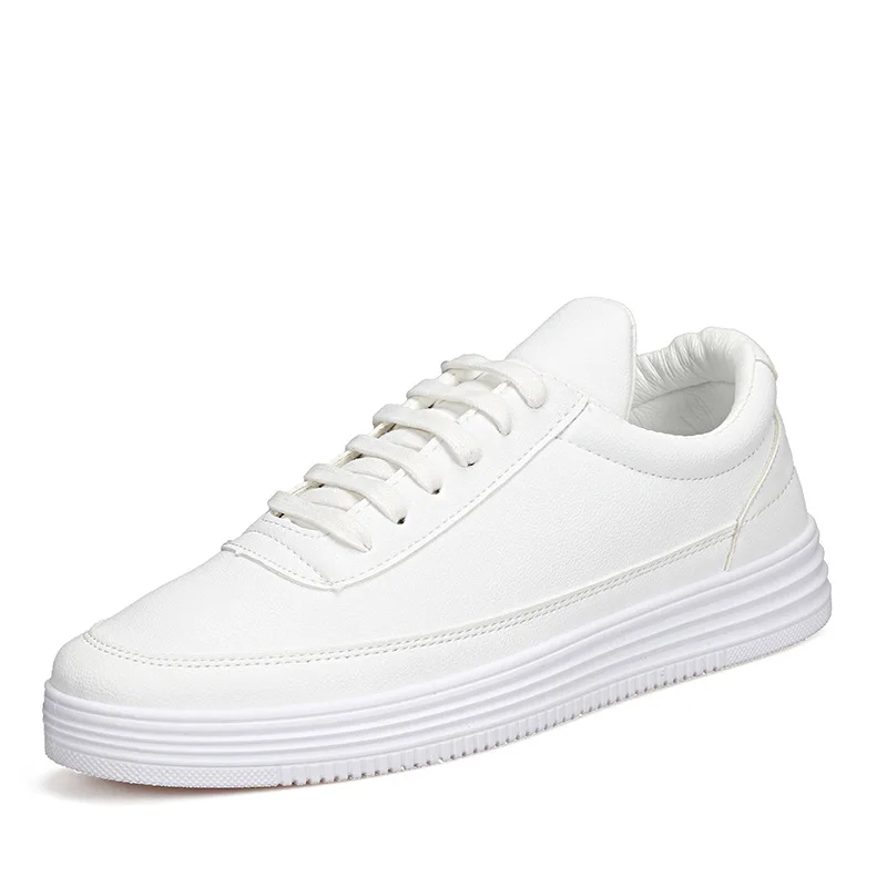 2021 Men Sneakers Soft Leather Casual Shoes Flat Fashion Brand Men's White Black Top Quality men |