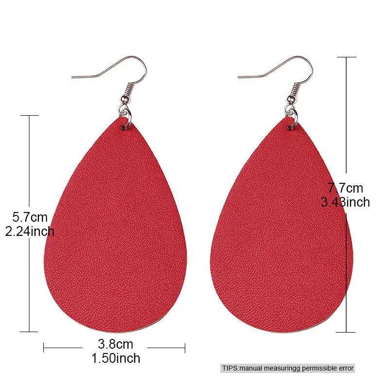 Ювелирные изделия каплевидные серьги из искусственной кожи для женщин