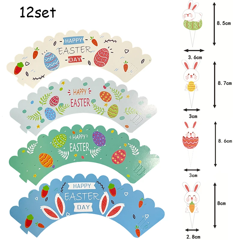 

Easter Party Bunny Disposable Tableware Decor Paper Plates Birthday Party Decor Baby Shower Easter Wooden Rabbit Easter Gifts