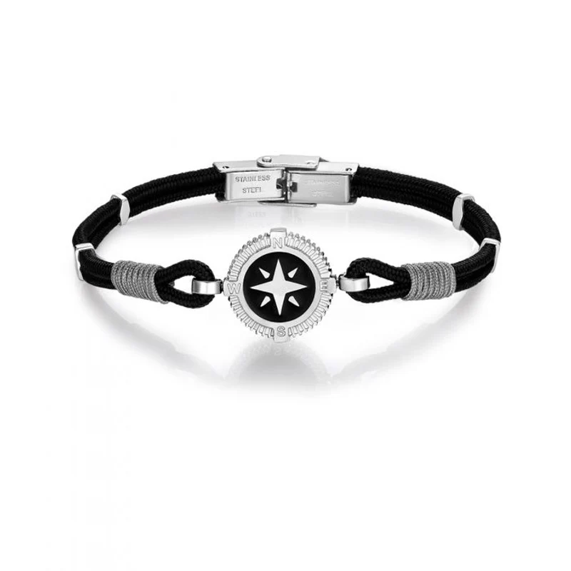 Летняя мода Ветер Звезда Мужчины нержавеющая сталь и матросский нейлон Узел