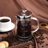 coffee press pot portable household hand punch pot brewing fine filter device thick glass coffee cup tea maker set milk kettle
