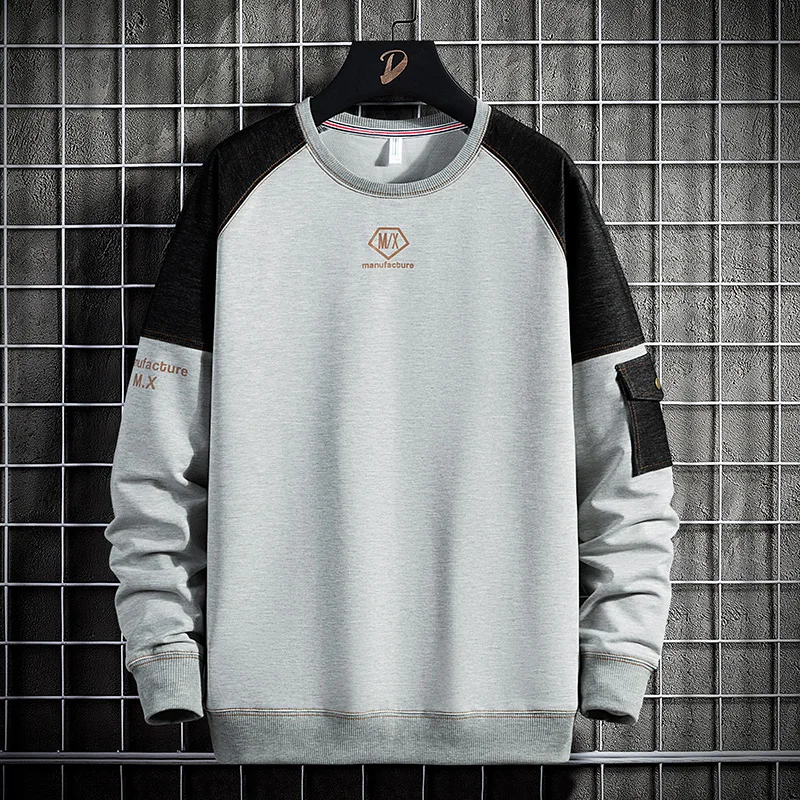

Plus 8XL-M Sweater Men Streetwear Retro Flame Pattern Hip Hop Autumn New Pull Over Spandex O-neck Oversize Couple Casual Men's
